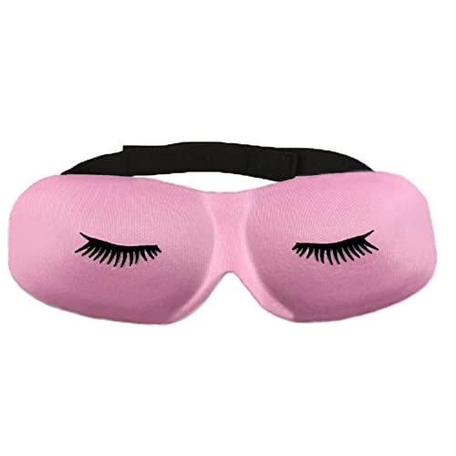Eyelash Extension Sleep Mask | Contoured 3d Eye Mask | Pink Eye Covers For Sl...