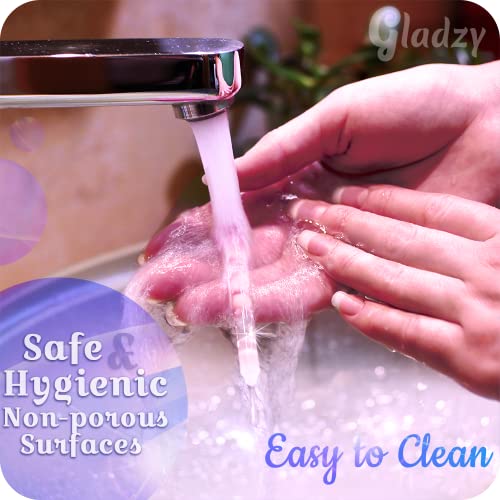 Glass Cuticle Pusher by GLADZY - Manicure Stick Professional Nail Care, Preci...