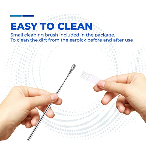 Glalove Ear Wax Removal Stainless Steel 360° Spiral Ear Care Tools