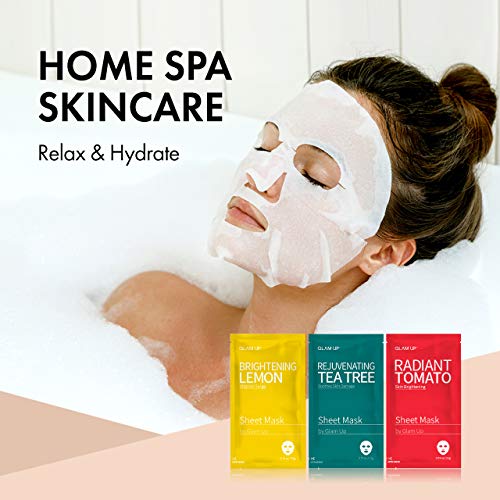 Sheet mask by Glam Up Facial Sheet Mask BTS 12 Combo (Pack of 12) - Face Mask...