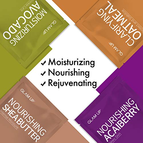 Sheet mask by Glam Up Facial Sheet Mask BTS 12 Combo (Pack of 12) - Face Mask...