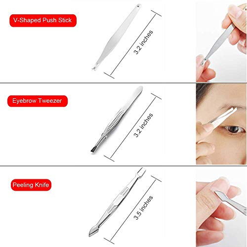 Glamne Manicure Pedicure Set Tools Professional Stainless Steel Nail Care Kit...