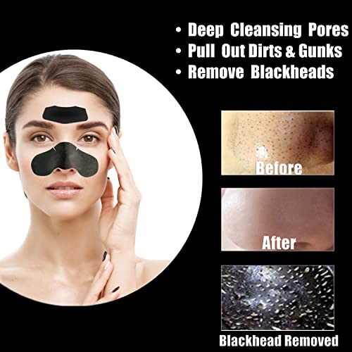 OverSize 3X Absorb Oil Blackhead Remover Strips Nose + Face Strips Charcoal N...