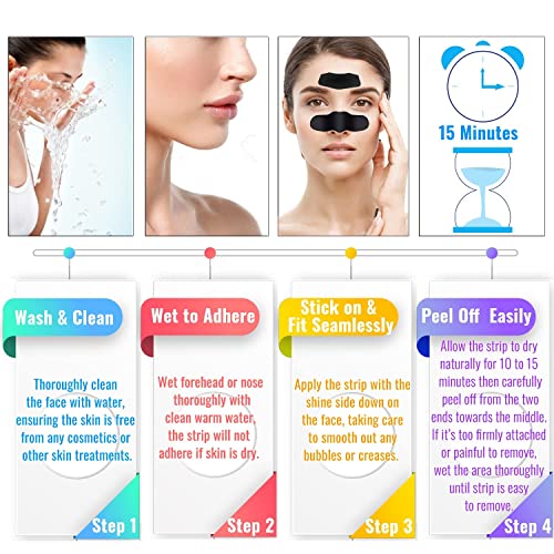 OverSize 3X Absorb Oil Blackhead Remover Strips Nose + Face Strips Charcoal N...