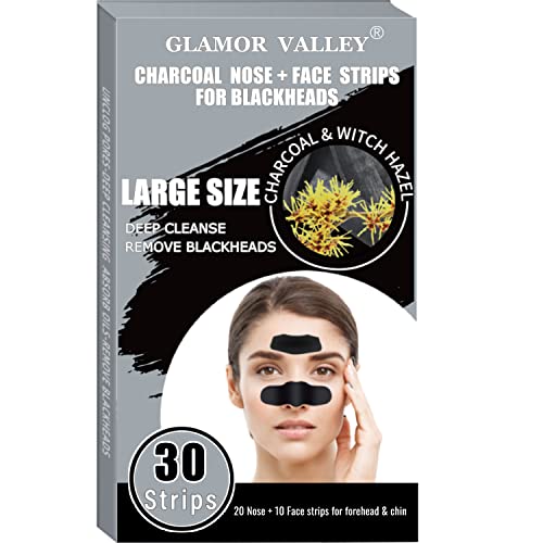 OverSize 3X Absorb Oil Blackhead Remover Strips Nose + Face Strips Charcoal N...