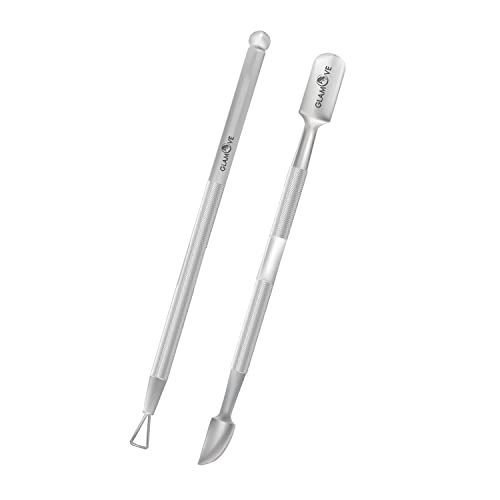 GLAMOVE Nail Cuticle Pusher Set - Stainless Steel Cuticle Remover Gel - Profe...