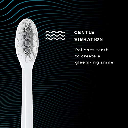 Gleem Battery Power Electric Toothbrush with Travel Case, Soft Bristles, White