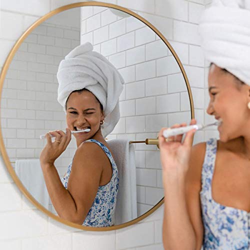 Gleem Battery Power Electric Toothbrush with Travel Case, Soft Bristles, White