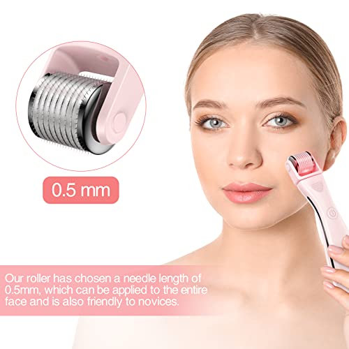 Microneedle Derma Roller for Face Skin Body and Hair Growth, Facial Dermaroll...