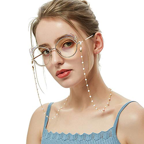 Glibrillody Eyeglasses Necklace Chain Cord Beaded Eyeglasses Chain Sunglasses...