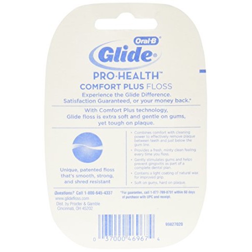 Glide PRO-HEALTH Comfort Plus Dental Floss, Mint, 43.7-Yard Dispenser (Pack o...