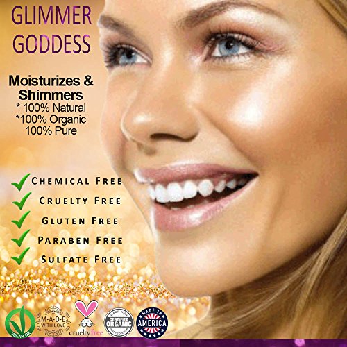 Glimmer Goddess Organic Bronzer Body Lotion - Sexy Level 2 Bronze Body Shimme...