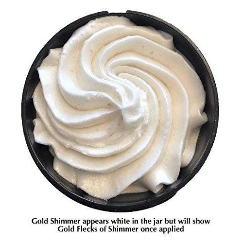 Glimmer Goddess Organic Whipped Body Butter - Sexy Level 2 Gold Shimmer, 4.0 oz