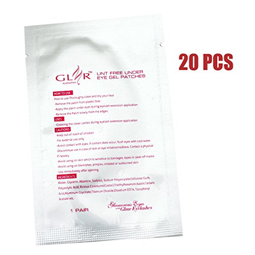 20PCS New Style False Eyelash Extension Lint Free Under Eye Gel Patches,Neces...