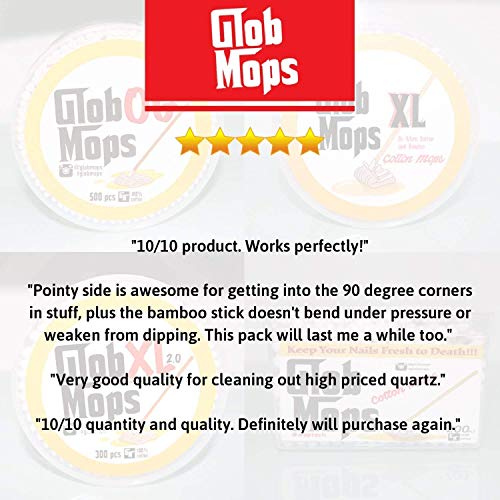 Glob Mops XL Cotton Swabs 2.0 – Extra Absorbent Bamboo Cotton Swabs – Cotton ...