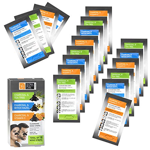 Global Beauty Care Premium 18 Nose Cleansing Strips VARIETY PACK Charcoal wit...