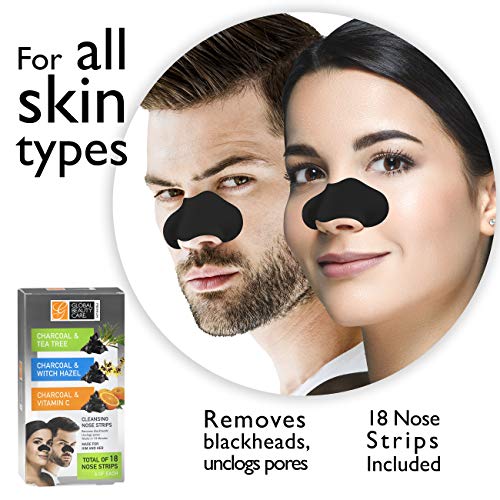Global Beauty Care Premium 18 Nose Cleansing Strips VARIETY PACK Charcoal wit...
