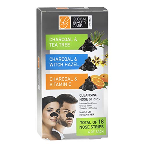 Global Beauty Care Premium 18 Nose Cleansing Strips VARIETY PACK Charcoal wit...
