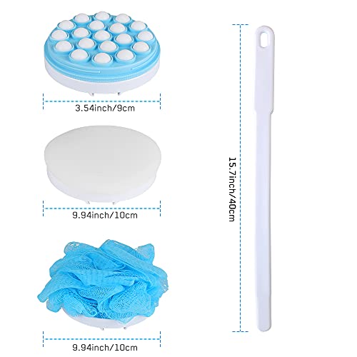 Globalstore Back Scrubber for Shower, 3 in 1 Multifunction Shower Brush Set L...