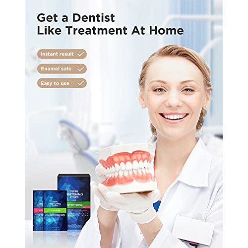 Teeth Whitening Strips , Non-Slip for Sensitive Teeth , 18 Pcs, White Strips ...