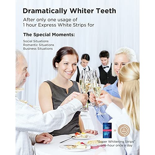Teeth Whitening Strips , Non-Slip for Sensitive Teeth , 18 Pcs, White Strips ...