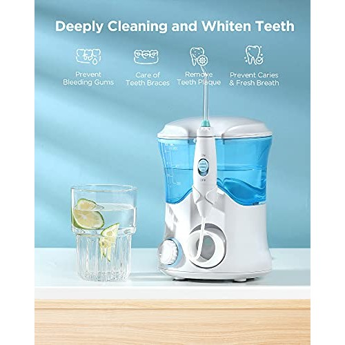 Water Flossers for Teeth , 600ML Dental Water Teeth Cleaner with 8 Jet Tips f...