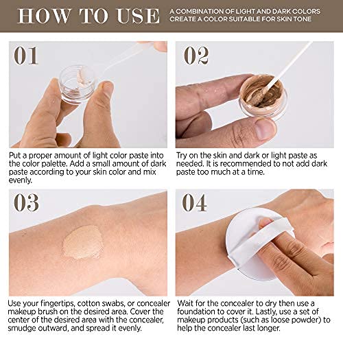 Glossiva Tattoo Concealer - Skin Concealer - Waterproof - For Dark Spots, Sca...