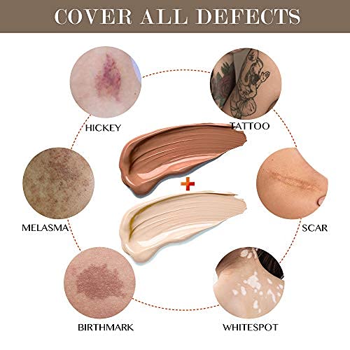 Glossiva Tattoo Concealer - Skin Concealer - Waterproof - For Dark Spots, Sca...