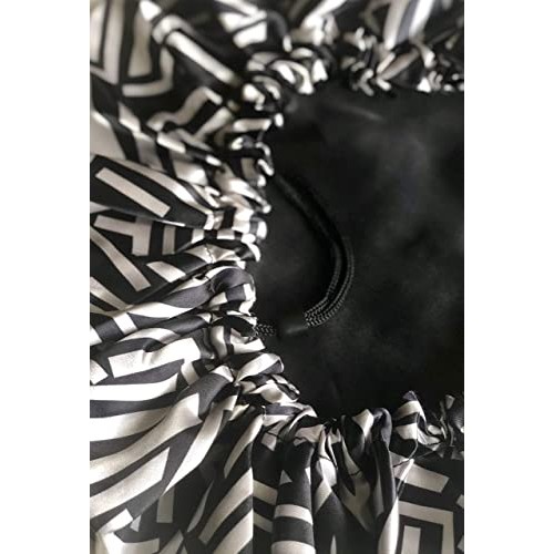 Glow by Daye Satin Bonnet, Double-Layered and Adjustable Satin Sleep Cap, Ext...