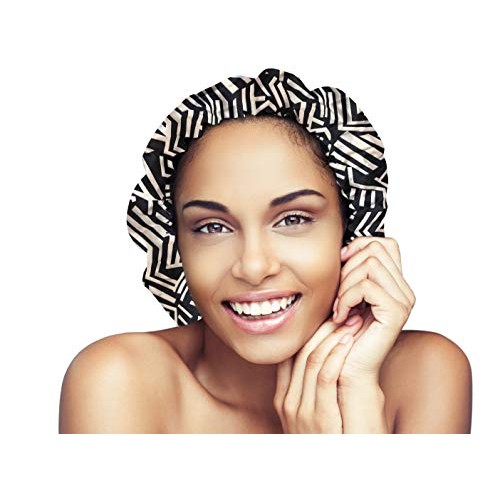 Glow by Daye Satin Bonnet, Double-Layered and Adjustable Satin Sleep Cap, Ext...