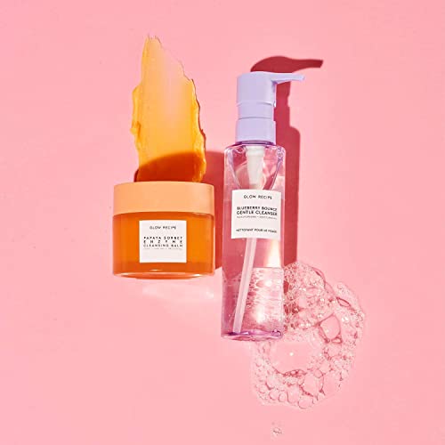 Glow Recipe Double Cleansing Kit for Glowing Skin - Includes Exfoliating Papa...