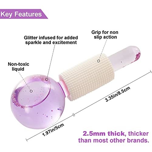 Glowgenics Facial Ice Globes face massage balls roller tool Beauty skin care ...