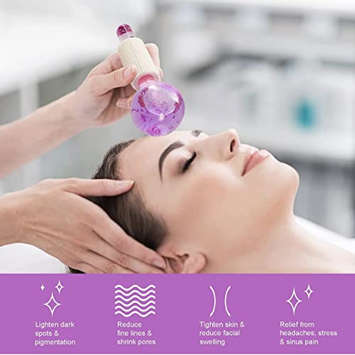 Glowgenics Facial Ice Globes face massage balls roller tool Beauty skin care ...