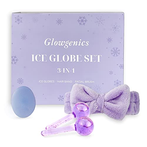 Glowgenics Facial Ice Globes face massage balls roller tool Beauty skin care ...