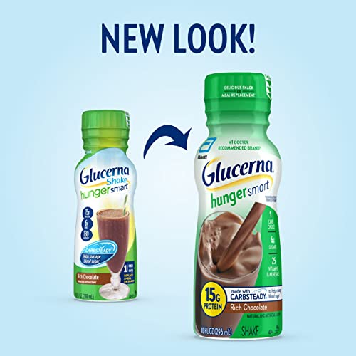 Glucerna Hunger Smart Shake, Diabetic Drink, Blood Sugar Management, 15g Prot...