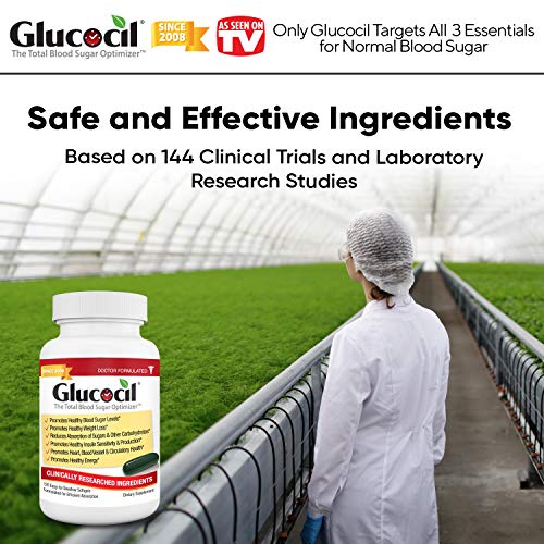 Glucocil – The Total Blood Sugar Optimizer, Over 1 Million Bottles Sold, Prem...