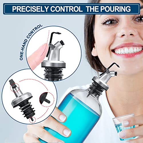 GMISUN Mouthwash Dispenser, 2 Pack 16oz Glass Mouthwash Decanter for Bathroom...