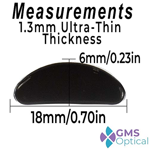 GMS Optical® 1.3mm Ultra-Thin Anti-Slip Adhesive Contoured Silicone Eyeglass ...