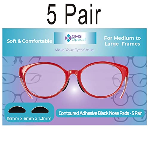 GMS Optical® 1.3mm Ultra-Thin Anti-Slip Adhesive Contoured Silicone Eyeglass ...