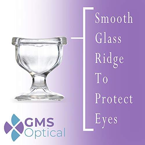 GMS Optical Glass Eye Wash Cup - Soothing Relief from Allergens, Irritants, M...