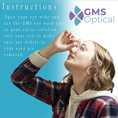 GMS Optical Glass Eye Wash Cup - Soothing Relief from Allergens, Irritants, M...