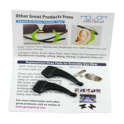 GMS Optical Premium Grade Comfortable Silicone Anti-slip Holder for Glasses, ...