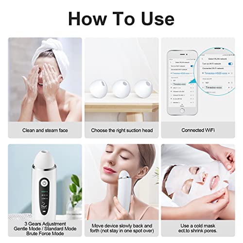 Blackhead Remover Pore Vacuum, 1080P WiFi Visible Facial Pore Ceaner, Skin Ca...