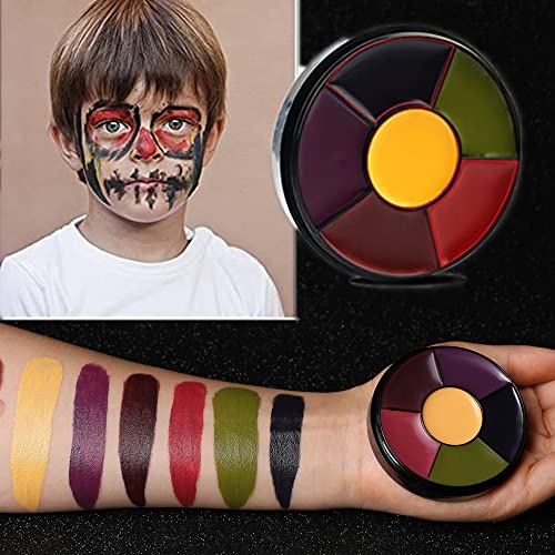 Go Ho 6 Colors Bruise Makeup Set for SFX,Bruises Wheel for Body Oil Paint The...