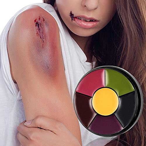 Go Ho 6 Colors Bruise Makeup Set for SFX,Bruises Wheel for Body Oil Paint The...
