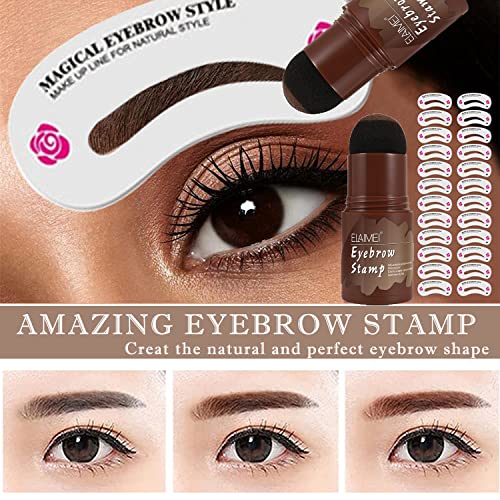God Blomster Eyebrow Stamp Stencil Kit, Eyebrow Stamp Kit Waterproof, Eyebrow...