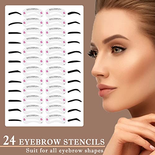God Blomster Eyebrow Stamp Stencil Kit, Eyebrow Stamp Kit Waterproof, Eyebrow...