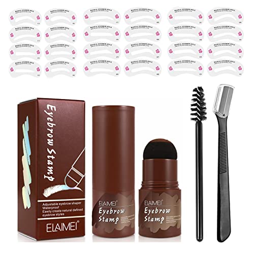 God Blomster Eyebrow Stamp Stencil Kit, Eyebrow Stamp Kit Waterproof, Eyebrow...