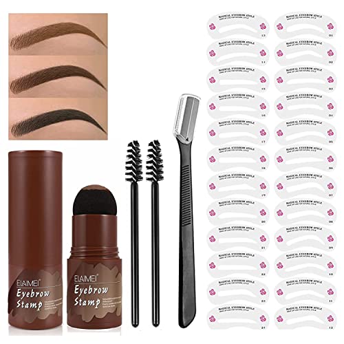 God Blomster Eyebrow Stamp Stencil Kit, Eyebrow Stamp Kit Waterproof, Eyebrow...