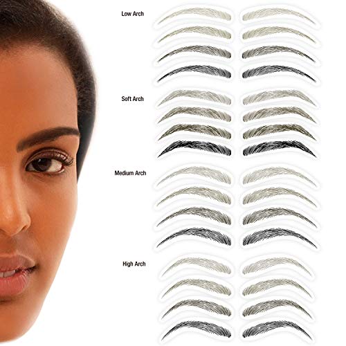 Godefroy MyBrows Long Lasting Eyebrow Transfers, High Arch, Medium Brown, 12-...